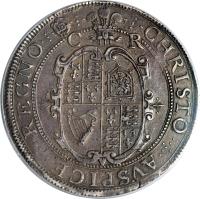 reverse of 1 Crown - Charles I (1631 - 1632) coin with SP# 2756 from England.