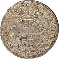 reverse of 1/2 Crown - Charles I (1643 - 1644) coin with SP# 2868 from England.