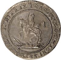 obverse of 20 Shillings - Charles I (1642) coin with SP# 2940 from England.