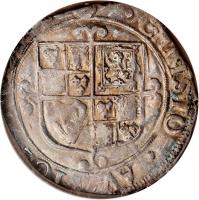 reverse of 12 Pence - Charles I (1641 - 1643) coin with SP# 2799 from England.