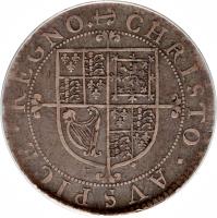 reverse of 12 Pence - Charles I (1638 - 1639) coin with SP# 2859 from England.