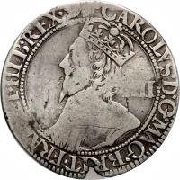 obverse of 12 Pence - Charles I (1643 - 1644) coin with SP# 2873 from England.