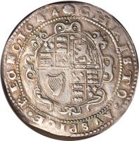 reverse of 1 Crown - Charles I - Exeter mint (1644) coin with SP# 3058 from England.