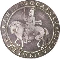 obverse of 1 Crown - Charles I - Truro mint (1642 - 1643) coin with SP# 3045 from England.