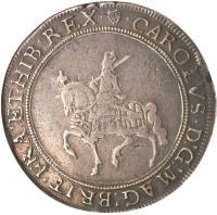 obverse of 1 Crown - Charles I - Tower mint (1632 - 1633) coin with SP# 2757 from England.