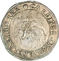 obverse of 1 Crown - Charles I - Tower mint (1645 - 1646) coin with SP# 2762 from England.