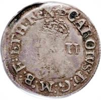 obverse of 2 Pence - Charles I (1634 - 1640) coin with SP# 2831 from England.