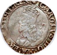 obverse of 6 Pence - Charles I (1636 - 1638) coin with SP# 2814 from England.