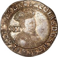 obverse of 12 Pence - James I (1603 - 1604) coin with SP# 2646 from England.