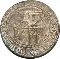 reverse of 12 Pence - James I (1604 - 1619) coin with SP# 2655 from England.