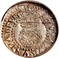 reverse of 2 Pence - James I (1615 - 1616) coin with SP# 2659 from England.