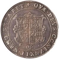 reverse of 1 Crown - James I - Lis mint (1604 - 1605) coin with SP# 2652 from England.