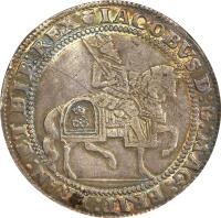 obverse of 1 Crown - James I (1621 - 1623) coin with SP# 2665 from England.