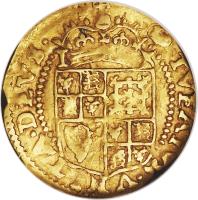 reverse of 1/2 Crown - James I (1615 - 1616) coin with SP# 2631 from England.