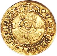 obverse of 1 Crown - James I (1604 - 1605) coin with SP# 2627 from England.