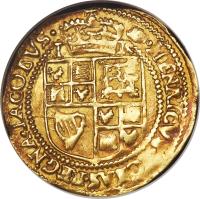 reverse of 1 Crown - James I (1615 - 1616) coin with SP# 2626 from England.