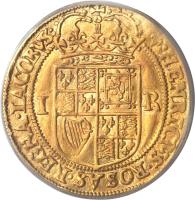 reverse of 2 Crowns - James I (1604 - 1605) coin with SP# 2621 from England.