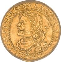 obverse of 5 Shillings - James I (1619 - 1620) coin with SP# 2642 from England.