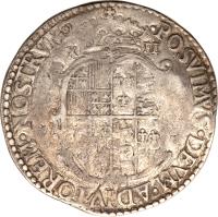 reverse of 12 Pence - Philip & Mary (1554 - 1558) coin with SP# 2498 from England.