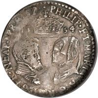 obverse of 6 Pence - Philip & Mary (1554) coin with SP# 2505 from England.