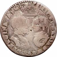 obverse of 12 Pence - Philip & Mary (1554 - 1558) coin with SP# 2501a from England.