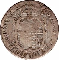 reverse of 12 Pence - Philip & Mary (1554 - 1558) coin with SP# 2501a from England.