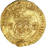 obverse of 1 Crown - Henry VIII (1509 - 1526) coin with SP# 2274 from England.