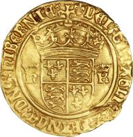 reverse of 1 Crown - Henry VIII (1509 - 1526) coin with SP# 2274 from England.