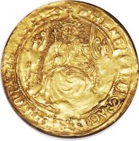 obverse of 1/2 Sovereign - Henry VIII (1544 - 1547) coin with SP# 2297 from England.