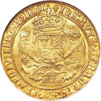 reverse of 1 Sovereign - Henry VIII (1544 - 1547) coin with SP# 2290 from England.