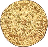 reverse of 1 Ryal - Edward IV (1464 - 1470) coin with SP# 1950 from England.