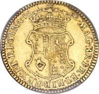 reverse of 1/2 Guinea - William & Mary (1690 - 1694) coin with SP# 3430 from England.