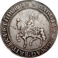 obverse of 1 Crown - Charles I - Tower mint (1632 - 1633) coin with SP# 2755 from England.