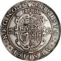 reverse of 1 Crown - Charles I - Tower mint (1632 - 1633) coin with SP# 2755 from England.