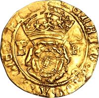 obverse of 1 Crown - Henry VIII - Tower mint (1544 - 1547) coin with SP# 2305 from England.