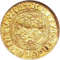 reverse of 1/4 Noble - Henry VI (1422 - 1461) coin with SP# 1810 from England.