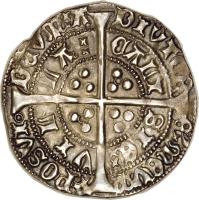 reverse of 1 Groat - Henry VI - Calais mint (1422 - 1430) coin with SP# 1835 from England.