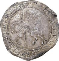 obverse of 1/2 Crown - Charles I - Tower mint (1642 - 1649) coin with SP# 2780 from England.