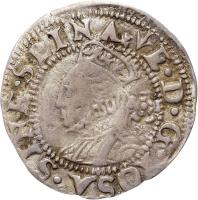 obverse of 1 1/2 Pence - Elizabeth I (1561) coin with SP# 2568 from England.