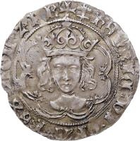 obverse of 1 Groat - Henry VII (1499 - 1502) coin with SP# 2199 from England.