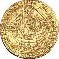 obverse of 1 Noble - Edward III - Post-Treaty Coinage (1369 - 1377) coin with SP# 1520 from England.