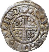 reverse of 1 Penny - John - Short Cross (1204 - 1209) coin with SP# 1351 from England. Inscription: + ADAM · ON · LVND