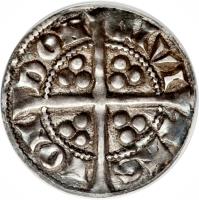 reverse of 1 Penny - Edward I - London mint (1301 - 1310) coin with SP# 1412 from England.