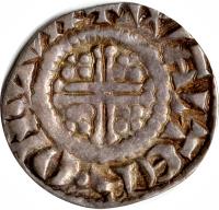 reverse of 1 Penny - Henry II - Short Cross (1180) coin with SP# 1343a from England.