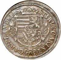 reverse of 1 Thaler - Leopold (1620) coin with KM# 256 from German States. Inscription: STIRIÆƷCARINT · CARN:LAND:ALS