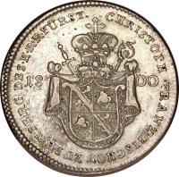 obverse of 1 Conventionsthaler - Christoph Franz (1800) coin with KM# 151 from German States. Inscription: CHRISTOPH FRANZ BISCHOF ZU BAMBERG DES · H · R · R · FÜRST.