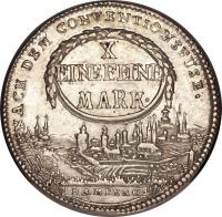 reverse of 1 Conventionsthaler - Christoph Franz (1800) coin with KM# 151 from German States. Inscription: NACH DEM CONVENTIONSEUSE. X EINE FEINE MARK · BAMBERG ·