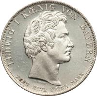 obverse of 1 Conventionsthaler - Ludwig I - Mother Monument (1835) coin with KM# 778 from German States.