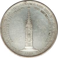 reverse of 1 Conventionsthaler - Ludwig I - Mother Monument (1835) coin with KM# 778 from German States.