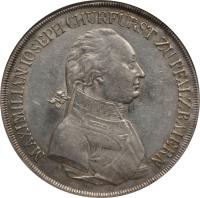 obverse of 1 Conventionsthaler - Maximilian Josef (1804 - 1805) coin with KM# 676 from German States.